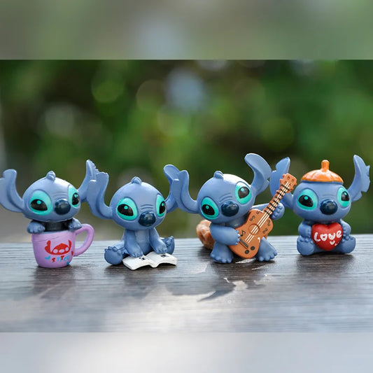4Pcs/Set Disney Lilo & Stitch Action Figures