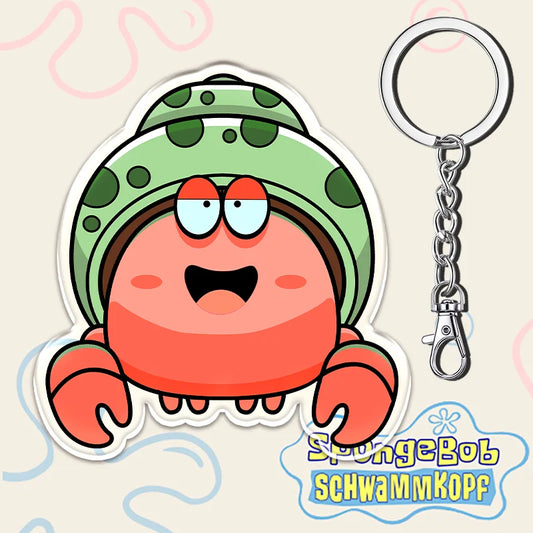 12cm SpongeBob SquarePants Student Backpack Key Pendant