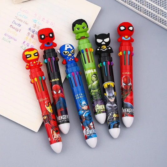 Avengers Spider-Man 10-Color Ballpoint Pens