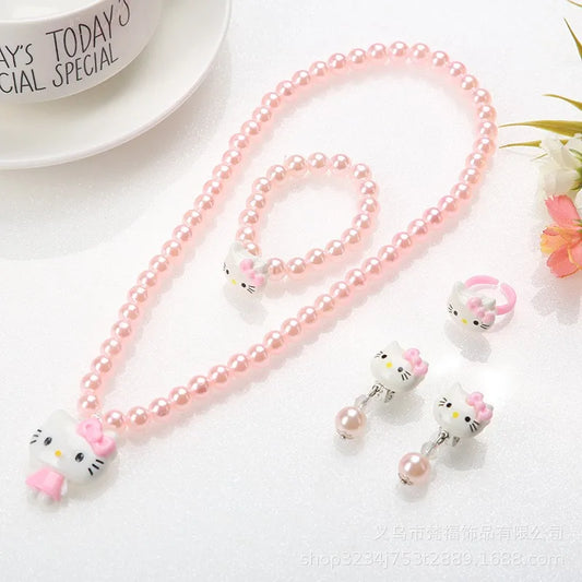 4PCS Sanrio Hello Kitty Jewelry & Hair Accessory Set