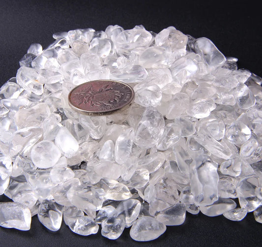 Natural Crystal Gravel Stones – Tumbled Quartz Chips for Healing, Decor & Aquarium Use