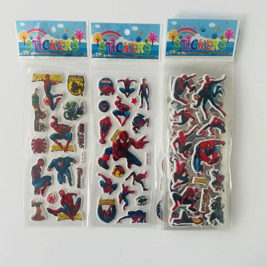 12pcs/set Spider-Man 3D Bubble Stickers