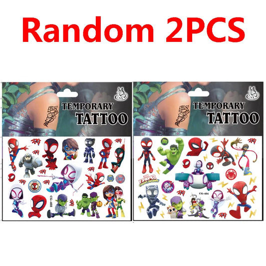 2pcs Marvel Spider-Man Temporary Tattoo Stickers