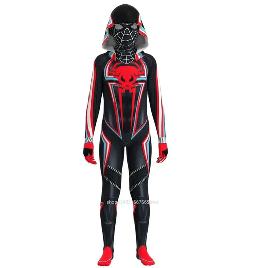 Black Spider-Man 2099 Miles Morales Cosplay Costume