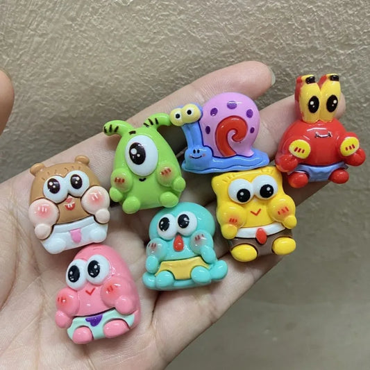 7pcs SpongeBob 3D Resin Stickers