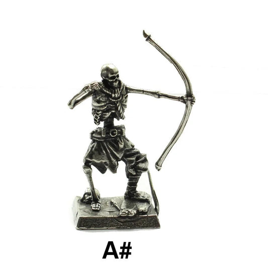 Copper Skeleton Legion Figurines – Retro Metal Skull Soldier Miniature Decoration