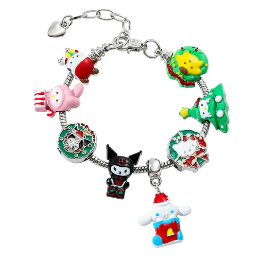 Hello Kitty Gold-Plated Bracelet with Charms
