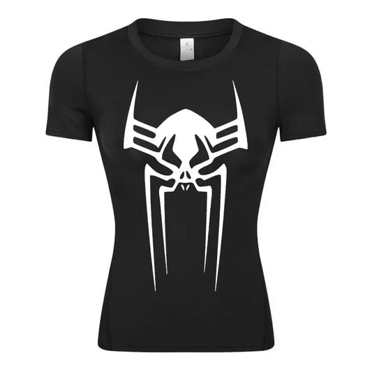 Women's Spider Print Compression Shirt