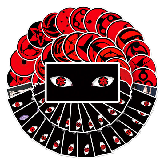 50pcs Naruto Sharingan Graffiti Stickers