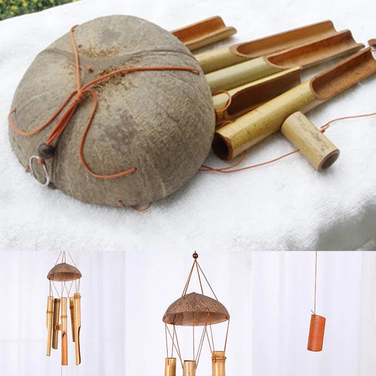 72cm Bamboo Wind Chimes – Handcrafted Windbell for Outdoor Garden & Zen Meditation Decor