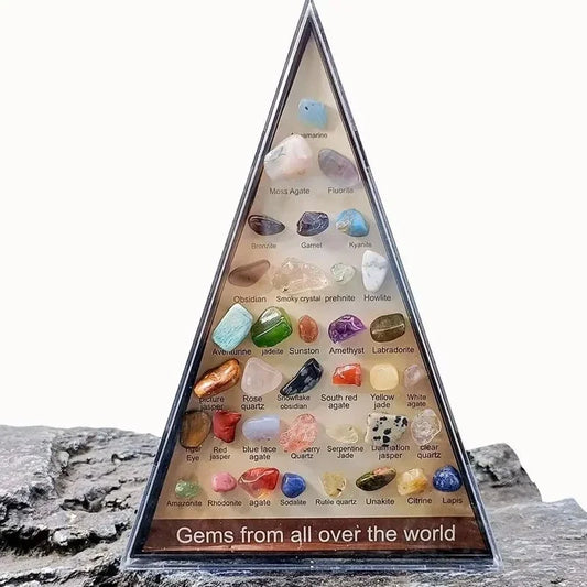 36 PCS/Box Natural Healing Crystals – Mineral Specimens Tumbled Stones Collection