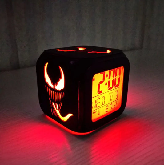 Venom & Spider-Man LED Table Clock