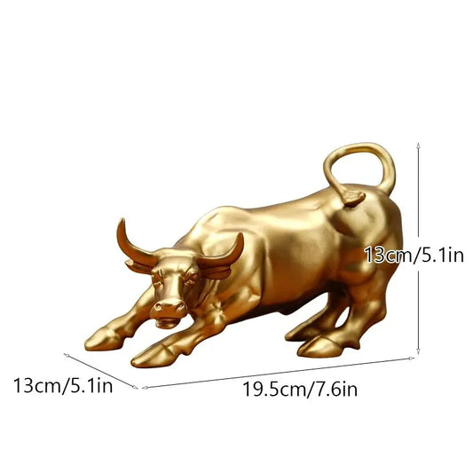 NORTHEUINS Wall Street Bull Market Resin Ornament