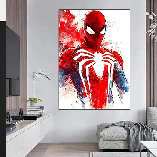MINISO Marvel Watercolor Spider-Man Canvas Poster