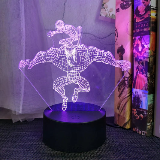Spider-Man & Venom 3D Acrylic Night Light