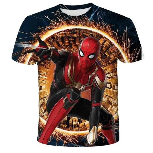 MINISO Fashion Hip Hop 3D Print Spider-Man Avengers T-Shirt