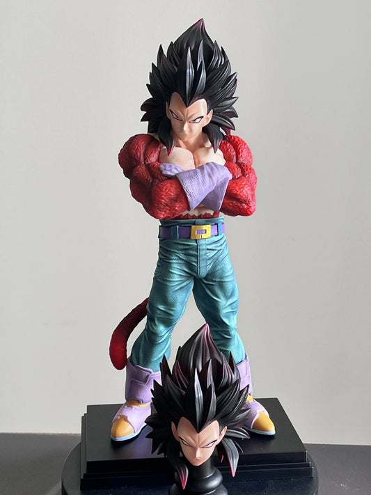 31CM Anime Dragon Ball Son Goku &amp; Vegeta SSJ4 Statues