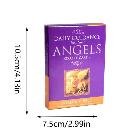 Daily Guidance From Your Angels Oracle Cards – 44-Card Deck (Spanish Version, 10.4 × 7.4 cm)