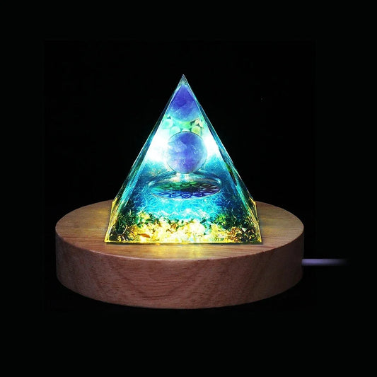 Orgonite Energy Pyramid with Amethyst Ball