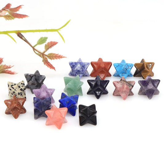 Merkaba Star Natural Chakra Quartz Crystal