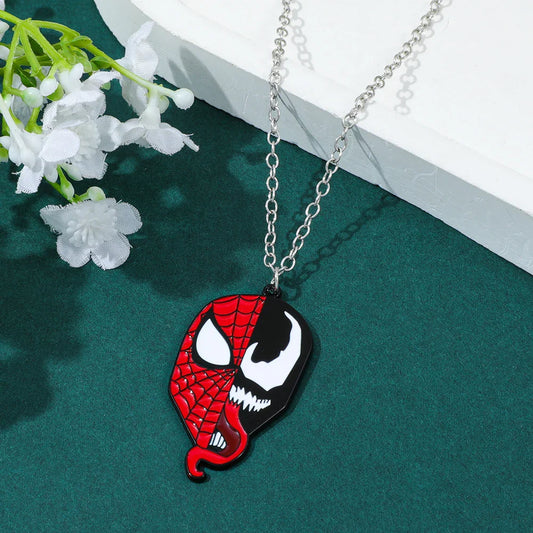 Marvel Venom & Spider-Man Enamel Pendant Necklace