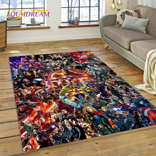 Superhero Marvel Avengers Spider-Man Cartoon Carpet