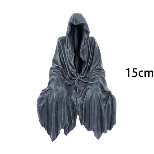 Black Grim Reaper Statue – Nightcrawler Resin Horror Figurine for Desktop & Home Decor