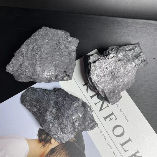 Shungite Natural Raw Stone – Healing Crystals for Protection, Root Chakra & Water Purification