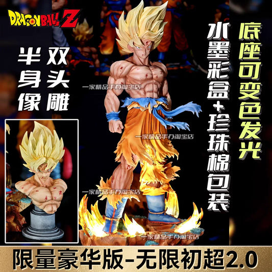35cm JT Dragon Ball Son Goku Figure – 2 Heads PVC Model