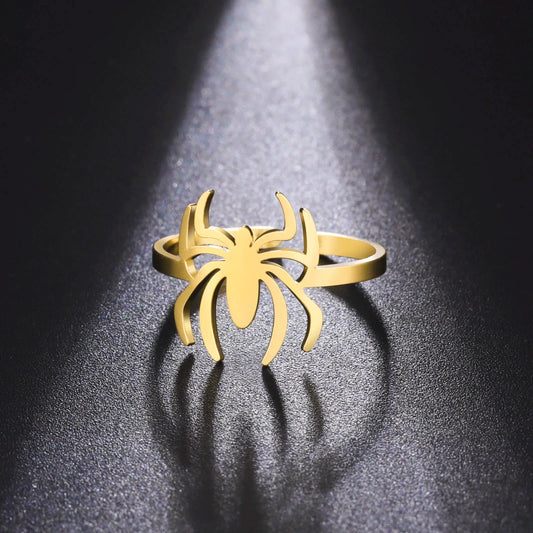 Gothic Stainless Steel Spider Ring
