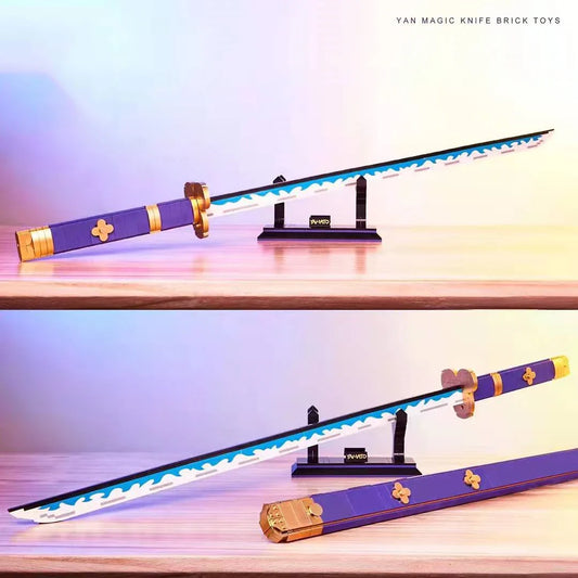 936PCS Anime Roronoa Zoro Sword Model Building Blocks