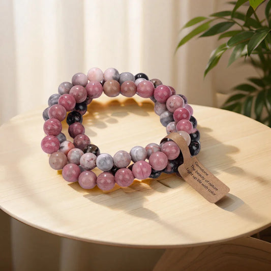 Natural Stone Crystal Beads Semi Precious Women's Bracelet Amethyst Multi Layered Combination Bracelets