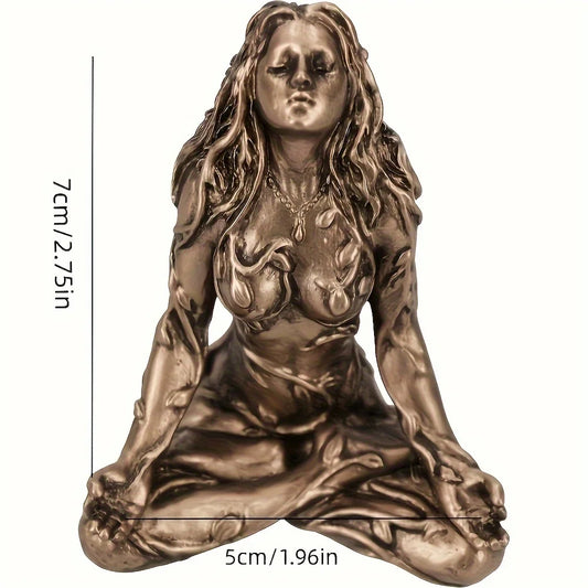 Goddess Gaia Statue – Mother Earth & Moon Resin Figurine for Home and Garden Decor