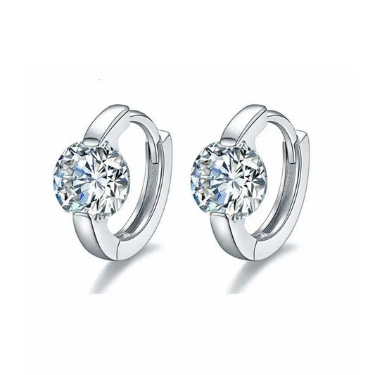 Crystal Lymphatic Drainage Earrings Colorful Crystal Round Hoop Earrings Fashion Magnetotherapy Weight Loss Slimming Jewelry