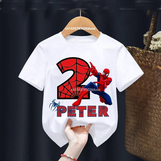 Marvel Spider-Man Personalized Birthday T-Shirt