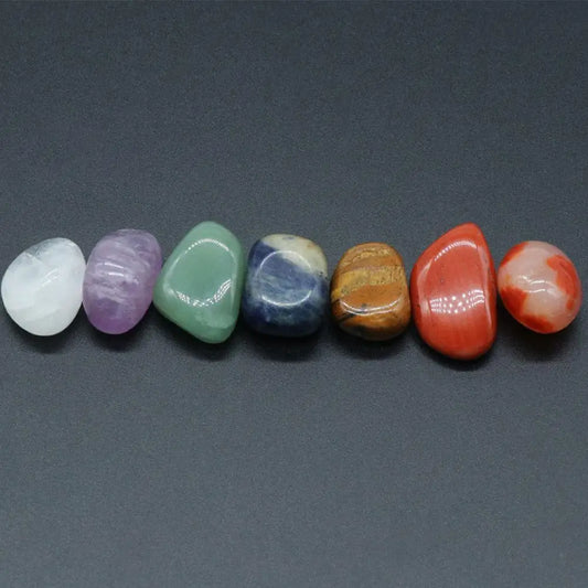 Natural Crystal Chakra Kit – 7-Stone Healing Set with Amethyst & Necklace for Meditation, Reiki & Spiritual Balance