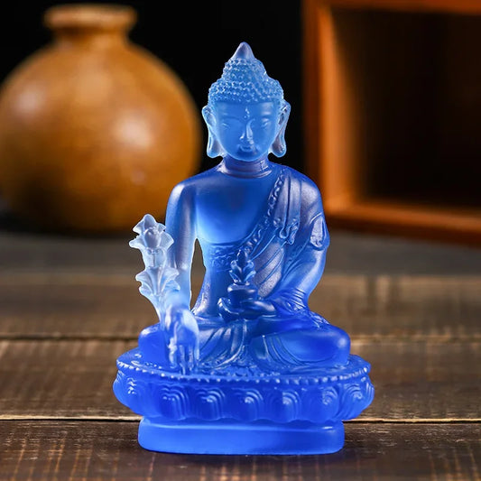 1pc Resin Craft Buddha Statue – Thailand Buddhism Sculpture for Home & Car Decoration