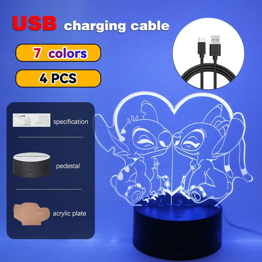 3D Stitch Illusion Night Light