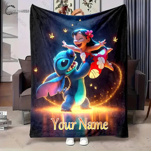 3D Multi-Size Disney Stitch Personalized Blanket