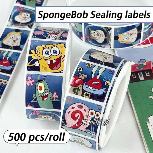 500PCS SpongeBob & Patrick Star Stickers