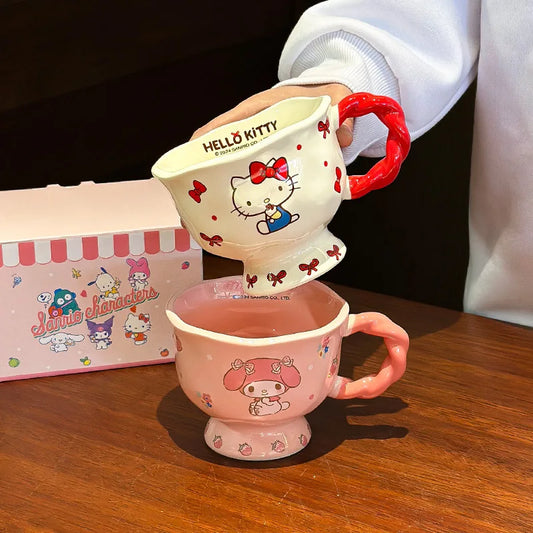 360ml New Sanrio High-Footed Ceramic Mug