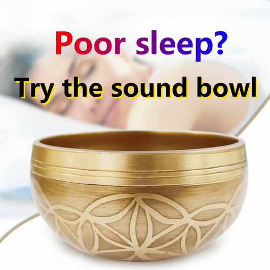 Miwayer Tibetan Singing Bowl Set – Flower of Life Design for Meditation & Stress Relief