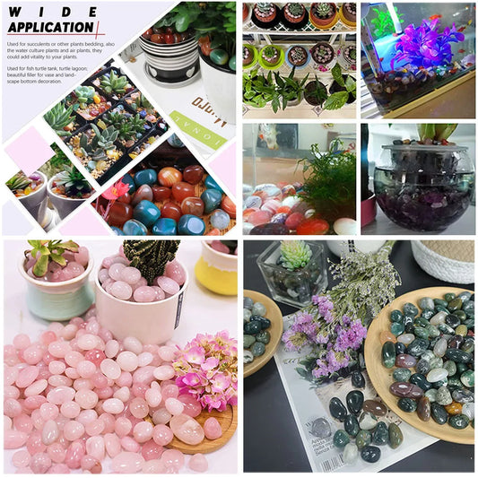 Natural Crystal Quartz Tumbled Stones – Raw & Polished Healing Gravel for Reiki, Aquarium & Home Decor