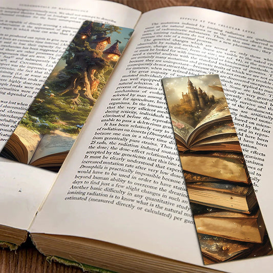 30/60PCS Fantasy Reading Bookmarks – Kawaii Animal & Notebook DIY Decorations