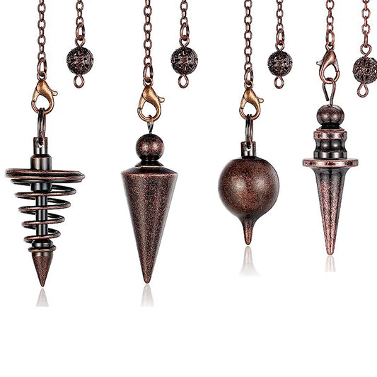 Copper Metal Pendulum – Dowsing & Divination Tool for Energy Work & Meditation
