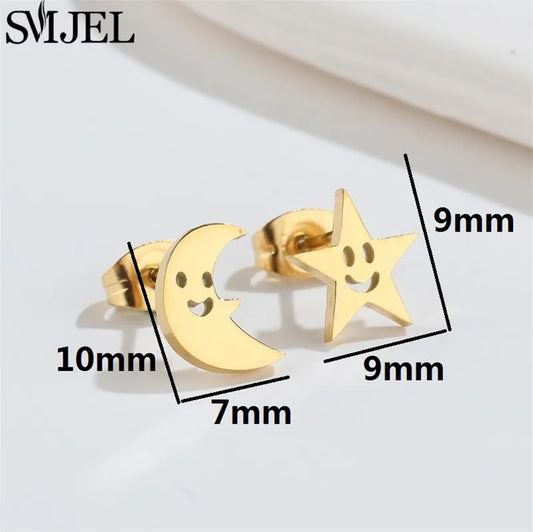 2024 Stainless Steel Geometric Stud Earrings