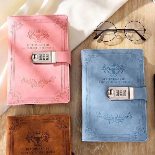 A5 Retro Password Book with Lock