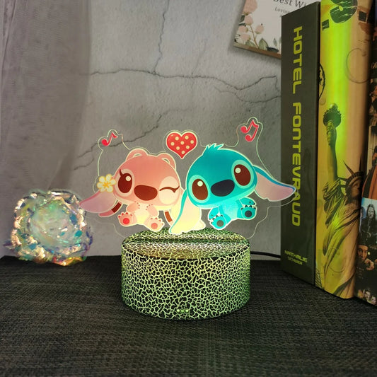 3D Color Printing Stitch USB Illusion Night Light
