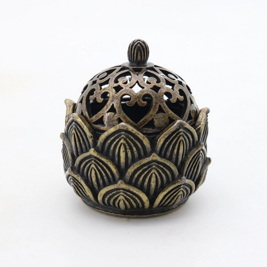 1PC Lotus Incense Cone Holder – Mini Asian Zen Decor & Flower Burner for Home, Office & Meditation
