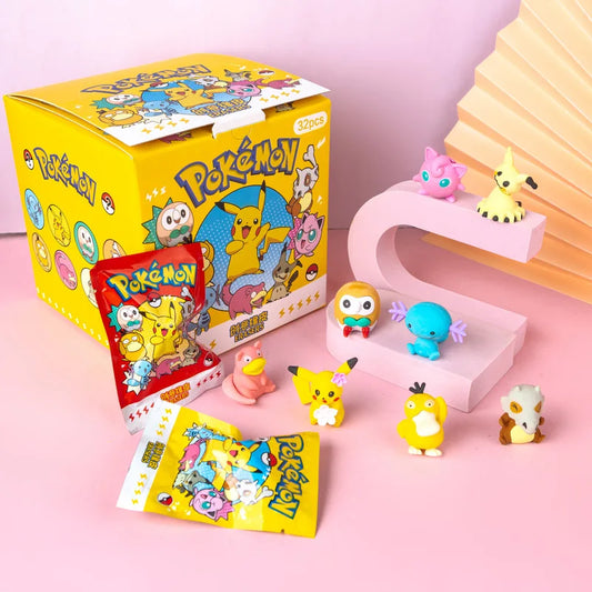 32pcs/Set Pokémon & Sanrio Anime DIY Cartoon Pencil Erasers